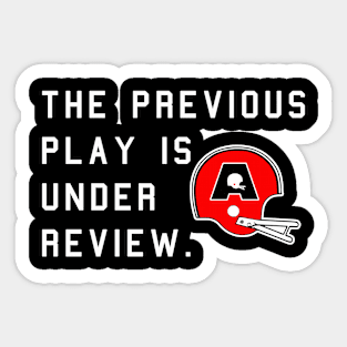 Under Review Helmet Addict- White Lettering Sticker